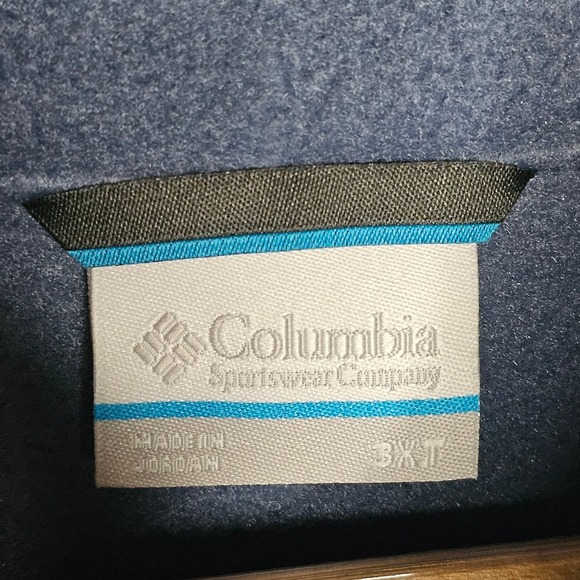 Columbia Steens Mountain Men's Jacket 3XT Blue Fleece Full Zip - Picture 5 of 9